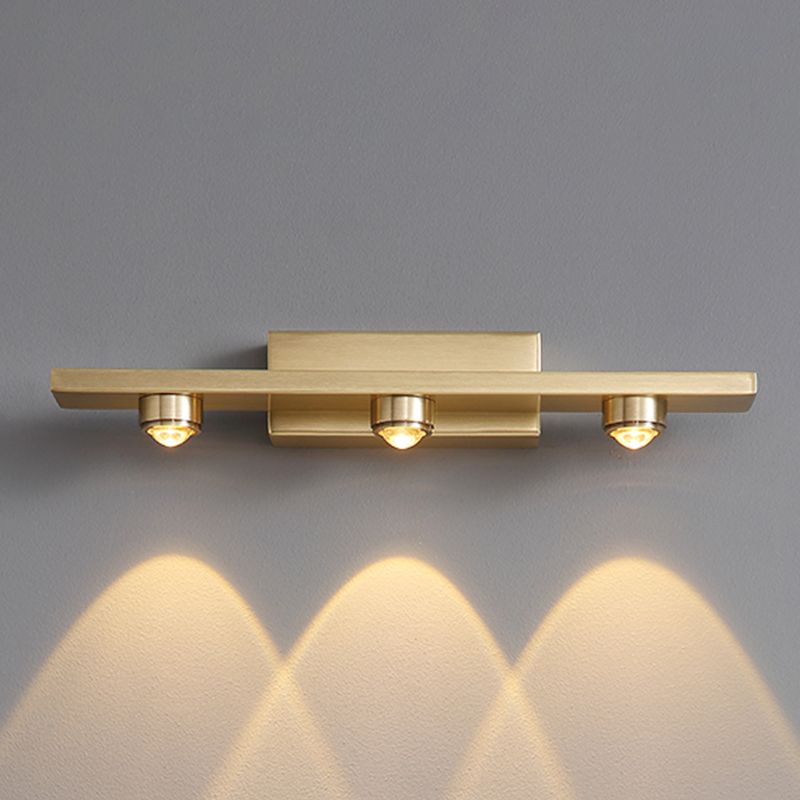 Stile moderno in stile lineare a parete lineare sconce metallo multi luci illuminazione montata a parete in ottone
