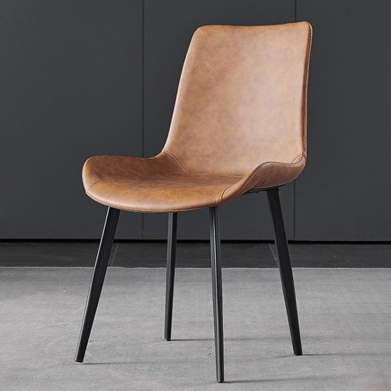 Industrial Upholstered Armless Chair Dining Room Parsons Side Chair
