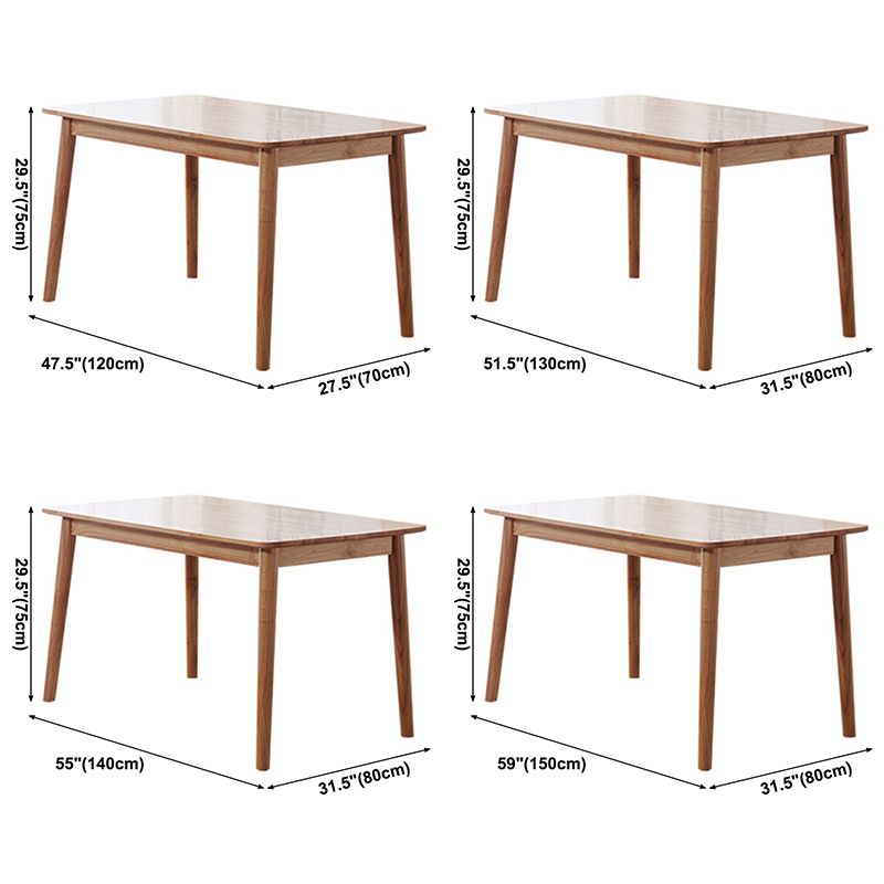 Table à manger en bois massif de style moderne rectangulaire Table à manger pour la maison