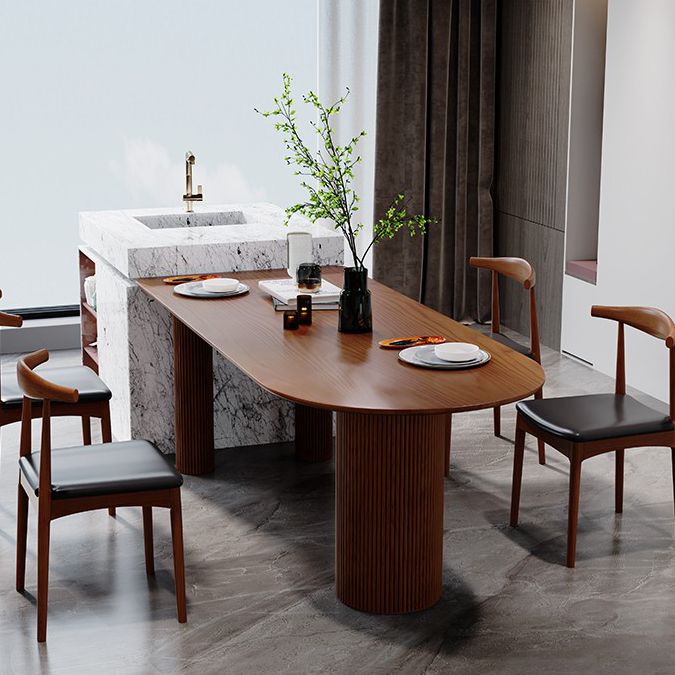 Mesa de madera de pino de forma gratuita para la mesa interior moderna del restaurante con 3 patas