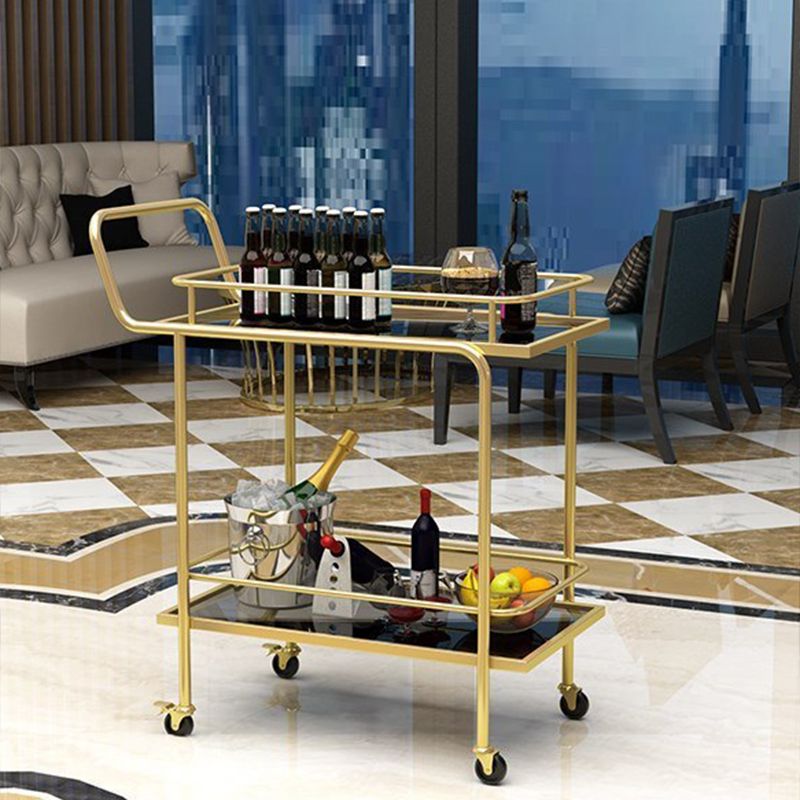 Open Storage Prep Table 27.2"L Modern Home Prep Table with Casters