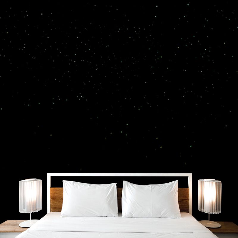 Stain Resistant Sparse Stars Mural Contemporary Non-Woven Fabric Wall Art, Custom Made