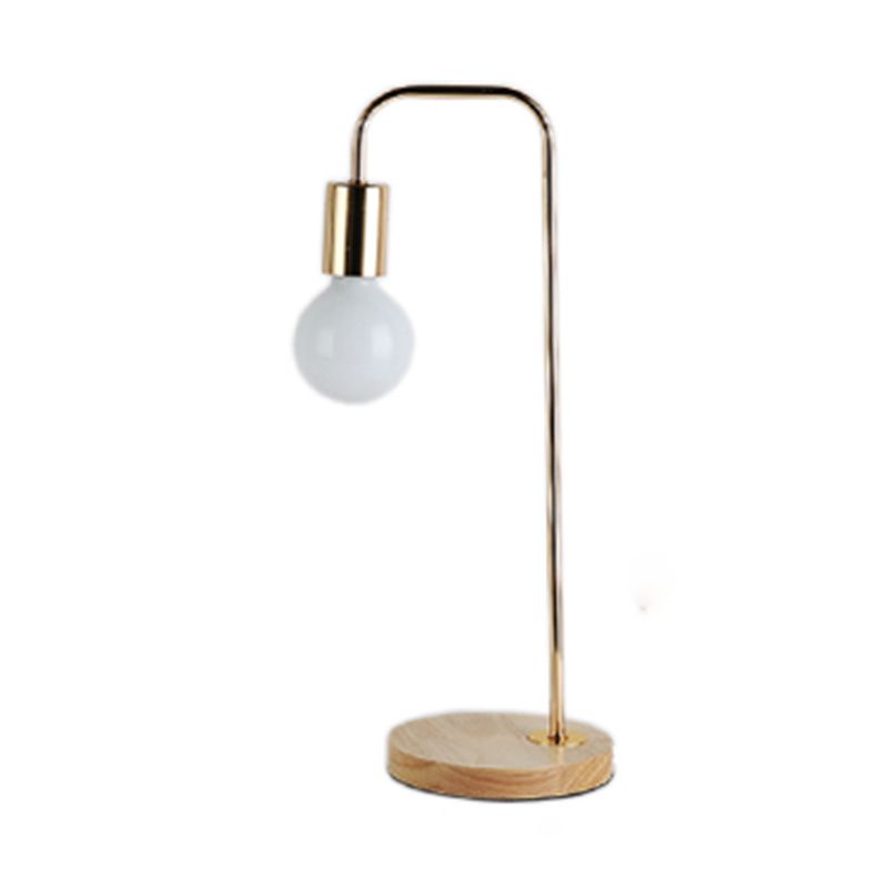 Stile moderno a forma unica lampada da tavolo in metallo luce da tavolo singolo