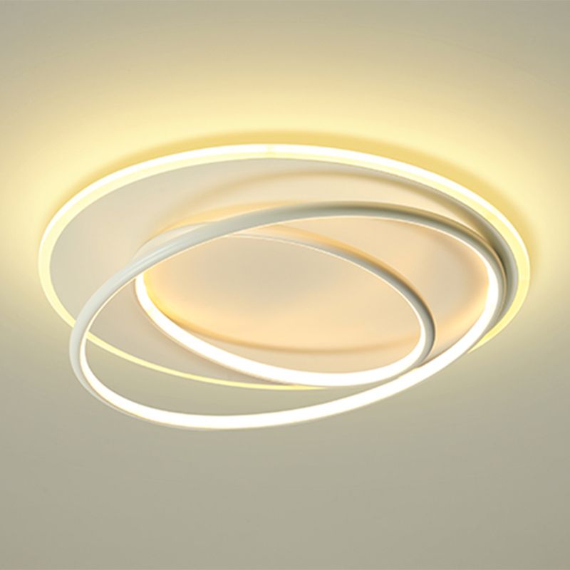 Linear Iron LED Flush Mount Modern Style 3-Light Ceiling Light Fixture for Bedroom