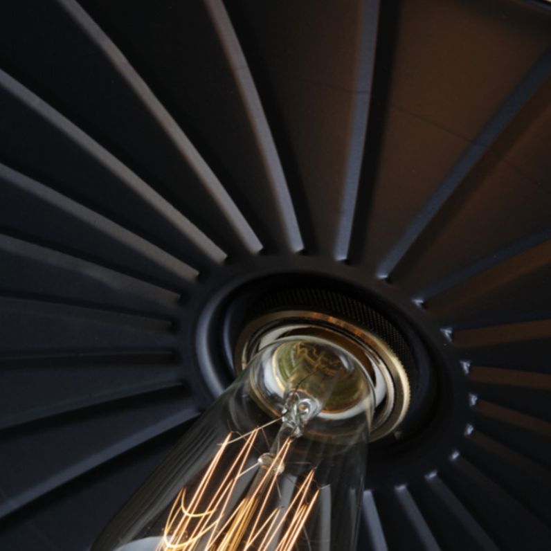 Semi Flush Mount Ceiling Light Industrial Metal Flared Semi-Flush Mount Ceiling Light
