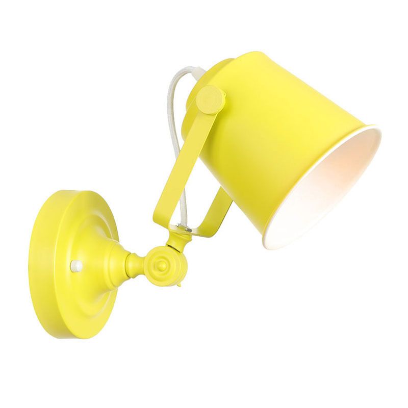 Simplicidad moderna Estilo de la lámpara de pared de macarrones Mango Diseño ajustable Ajuste de metal Luz de metal para dormitorio