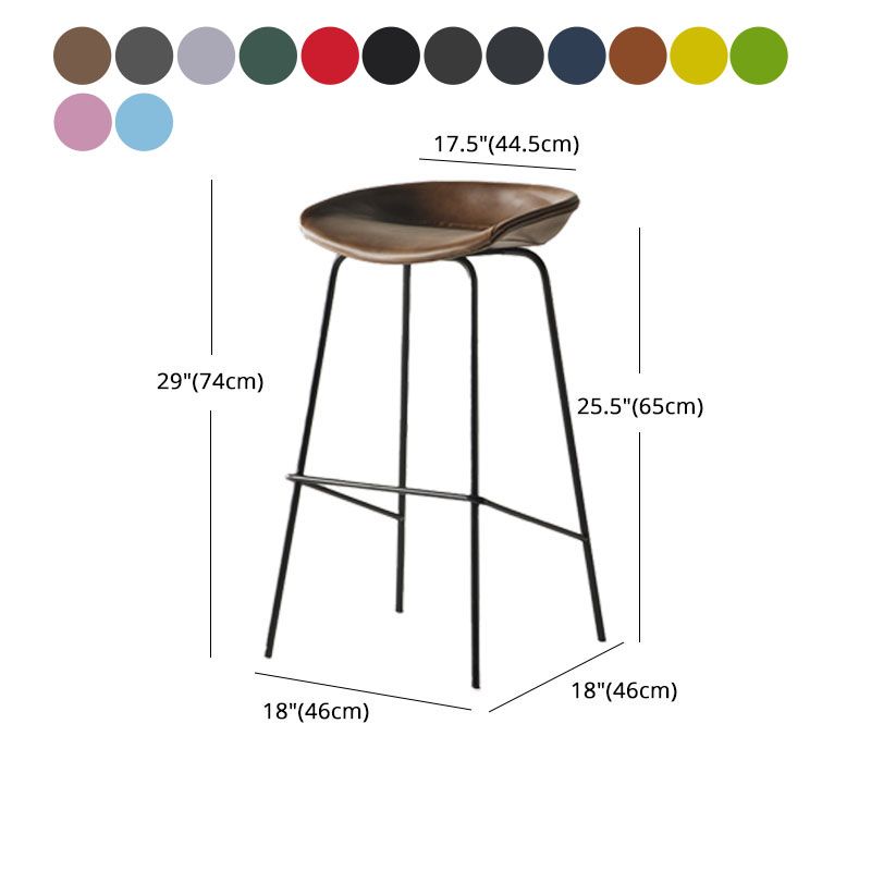 Silla de bar de estilo industrial, asiento de cubo, patas de hierro para restaurante y bar
