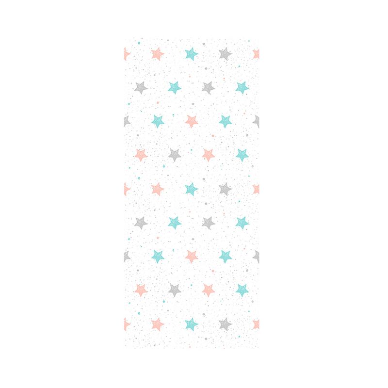 Kids Stars Pattern Wallpaper Panel Set PVC Stick On Blue Wall Art for Childrens Room