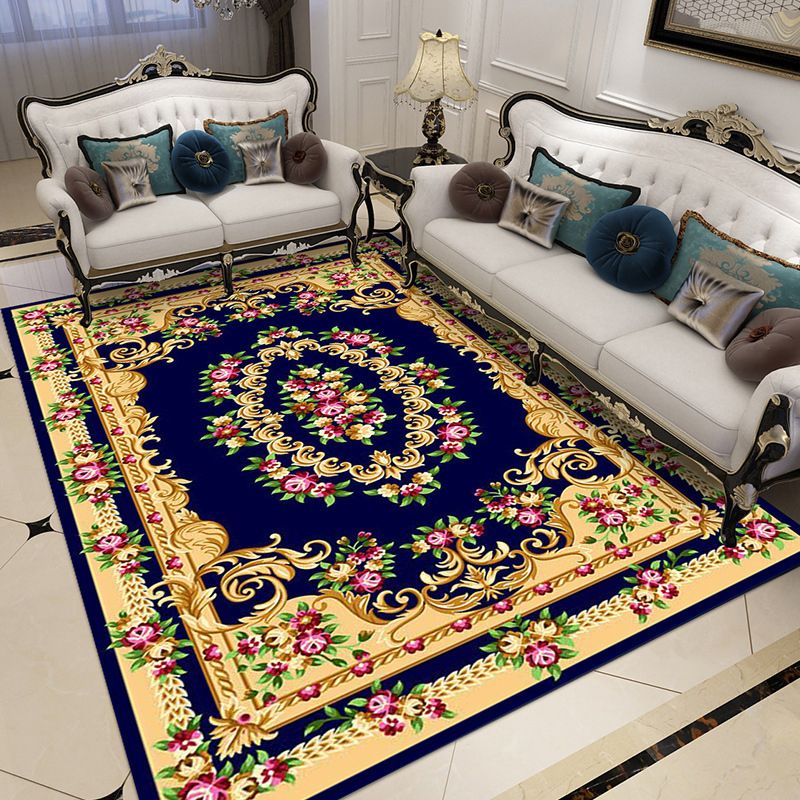 Gorgeous Modern European Area Rug Living Room Carpet Polyester Non-Slip Backing Area Rug