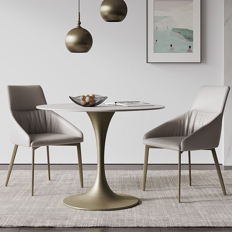 Round Tulip Base Dining Site Table Traditional Luxury Dinette Table for Home