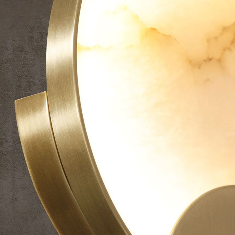 Copper Contemporary Wall Sconce 1 Circle a parete Alluminazione montata per camera da letto per camera da letto