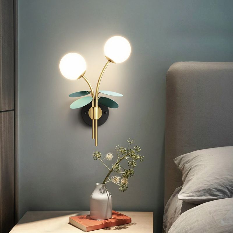 Glass Ball Wall Lighting Modern Style Multi Lights Wall Lighting Fixtures
