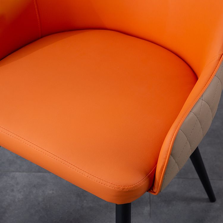 Chaises de salle à manger contemporaines en métal, chaises de salle à manger en Faux cuir pour usage domestique