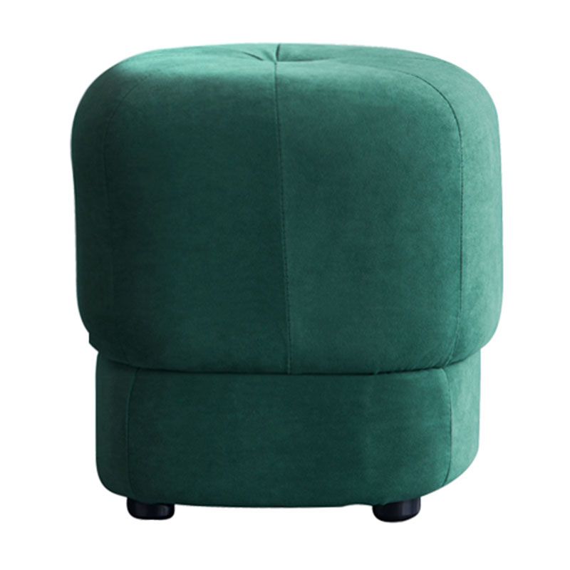 Modern Ottoman Velvet Upholstered Fade Resistant Solid Color Square Ottoman