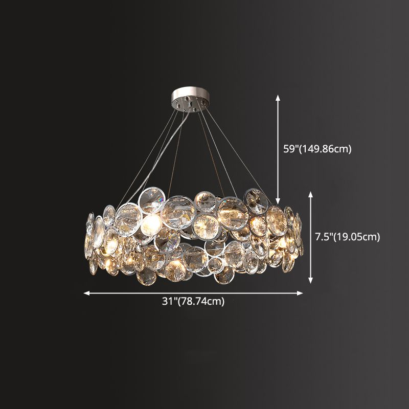 Bubbles Shape Crystal Chandelier Light Modern Style Dining Room Pendant Light
