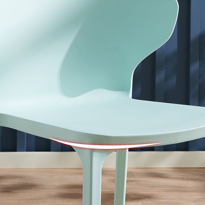 Scandinavian Plastic Side Chair Wingback Kitchen Dining Room Chair