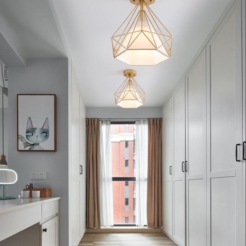 Lampada a montaggio a soffitto in metallo in metallo industriale 1 lampada a soffitto leggera