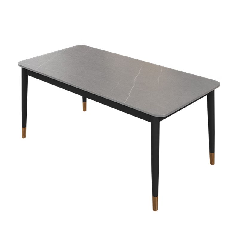 Glam Rectangle Dining Table Set 1/4/5/7 Pieces Dinette Set with Sintered Stone Top