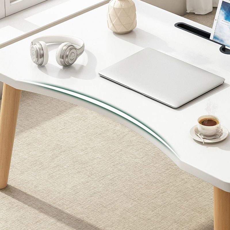 Wood Rectangle Coffee Table 4 Legs Coffee Table with Storage