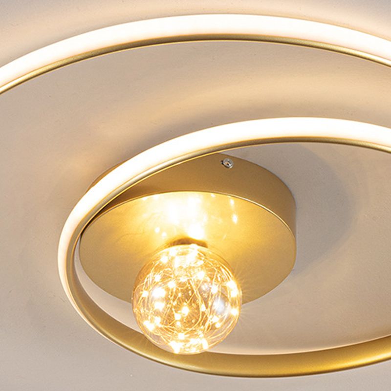 Modern Creative LED Ceiling Light Aluminium Linear Ceiling Fixture with Silica Gel Shade