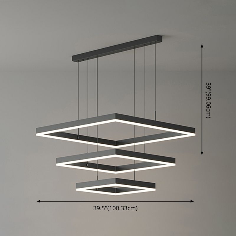 Modern Chandeliers For Dining Room Multiple Squares Chandelier Light Fixture