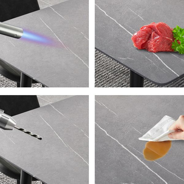 Modern Style 1/4/5/6/7 Pieces Dining Chairs Set Rectangle Stone Furniture for Home