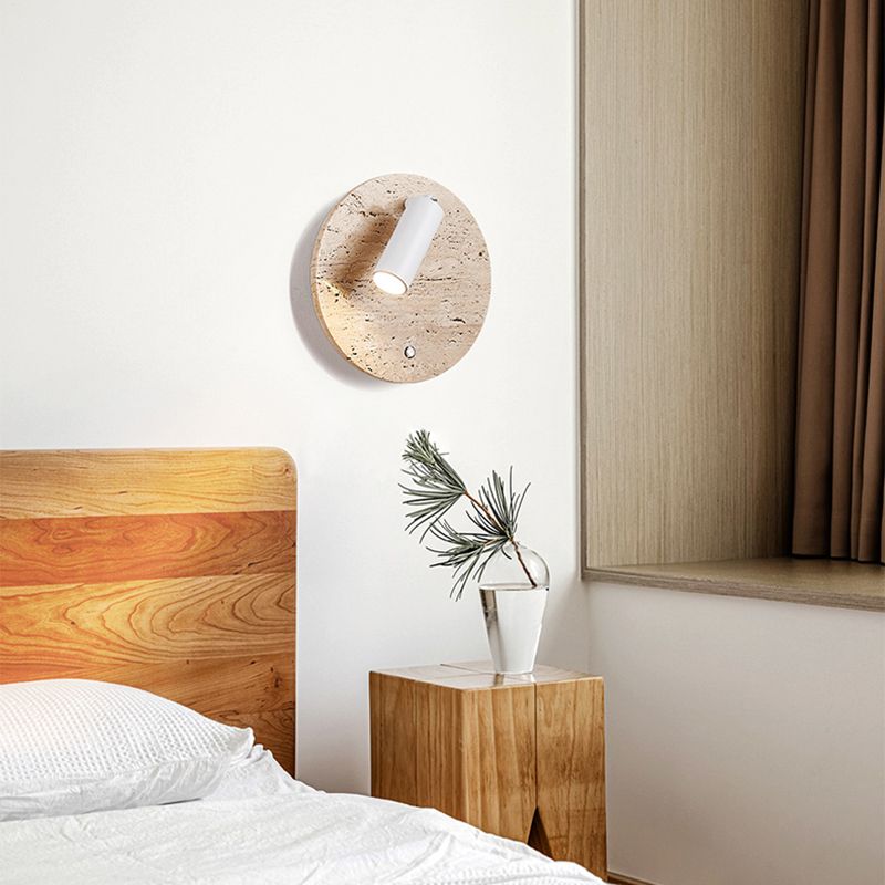 Modern Simple Stone Wall Light Geometry Shape Rotatable Wall Lamp for Living Room