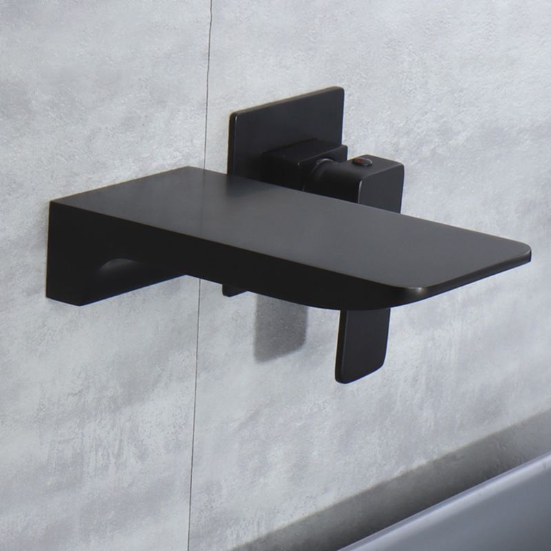 Contemporary Wall Mounted Metal Tub Filler One Handles Waterfall Tub Faucet Trim