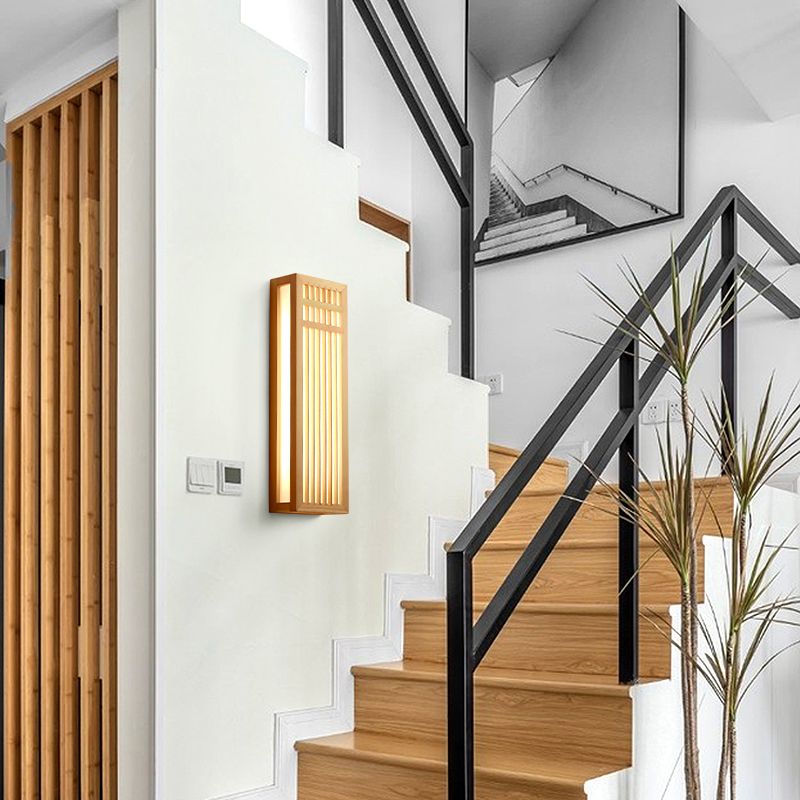 Modern Style Wall Light Fixture Simple Wooden Wall Light Sconce for Bedroom