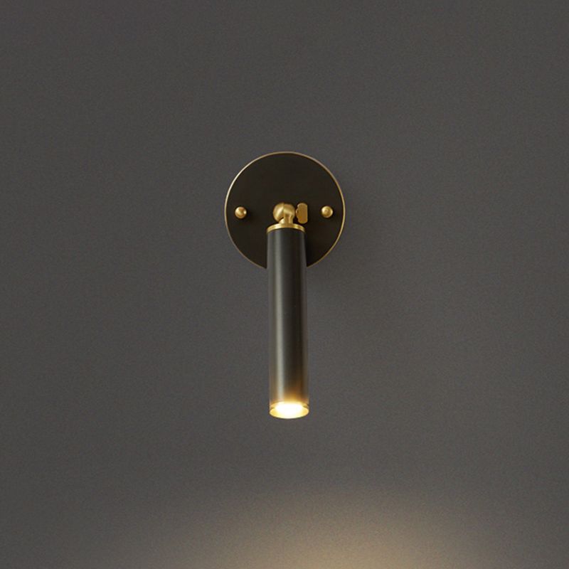 1-Light Cylinder Wall Lights Modern Metal Wall Light Fixture