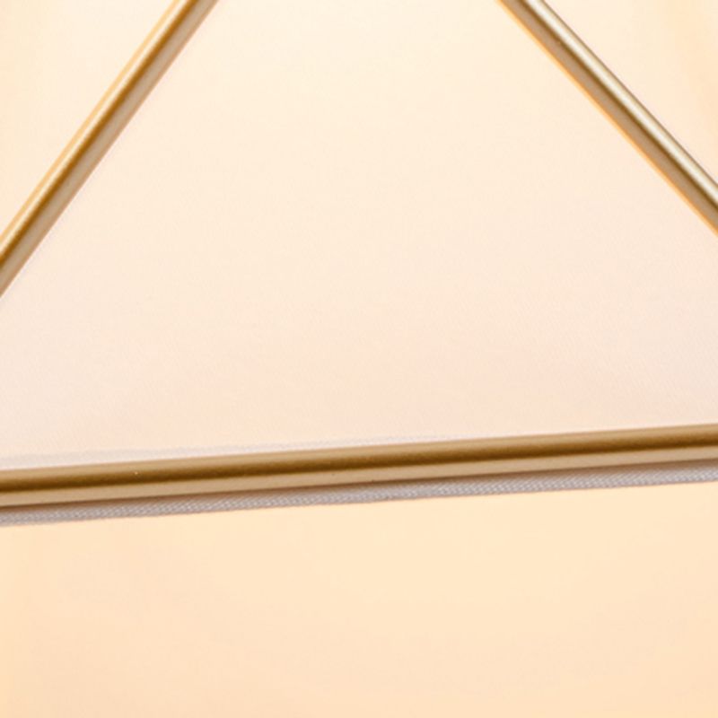 Metal Geometric Shade Flush Ceiling Light Industrial 1 Light Ceiling Light Fixture in Gold