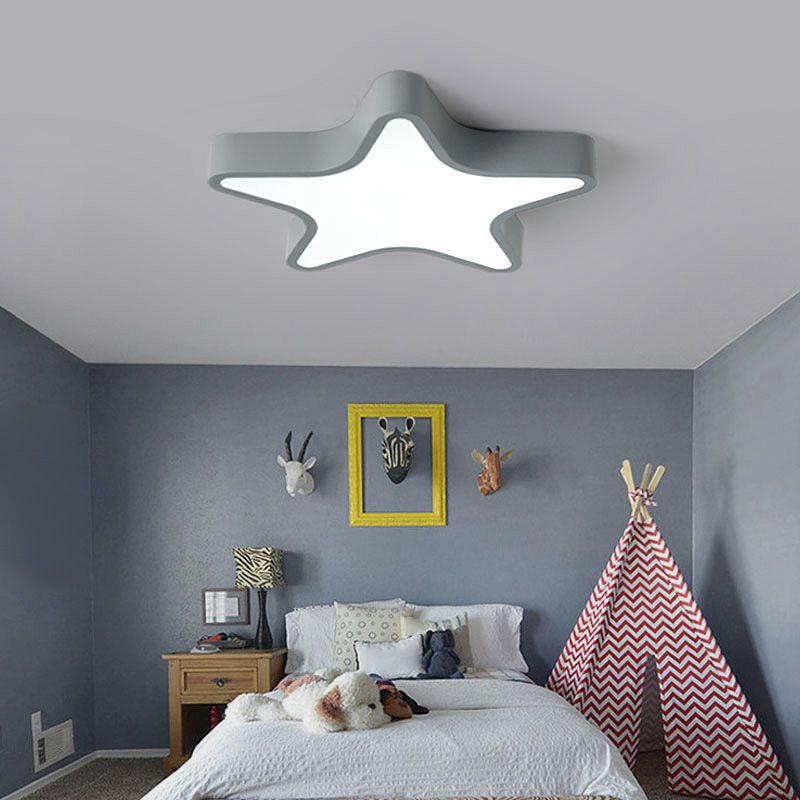 Plafonnier LED en fer forgé, plafonnier Macaron en acrylique de Style nordique moderne pour chambre à coucher