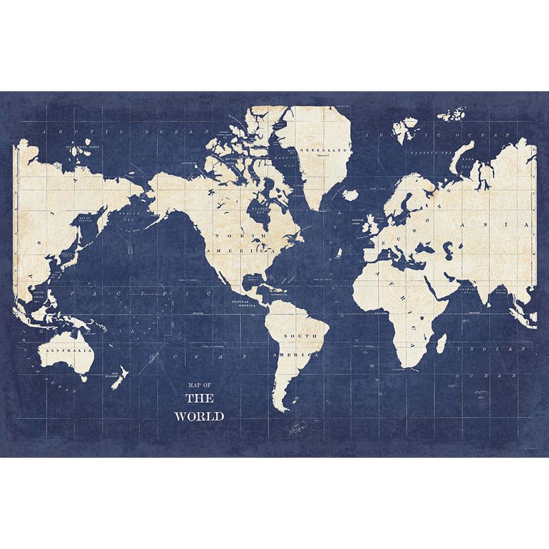 Decorative World Map Wall Covering Non-Woven Fabric Mural Wallpaper for Home Decoration
