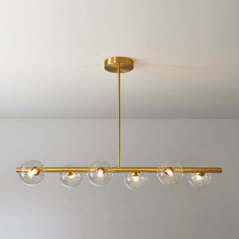 Sphere Island Pendant Lights Modern Glass Chandelier Lighting Fixtures for Restaurant