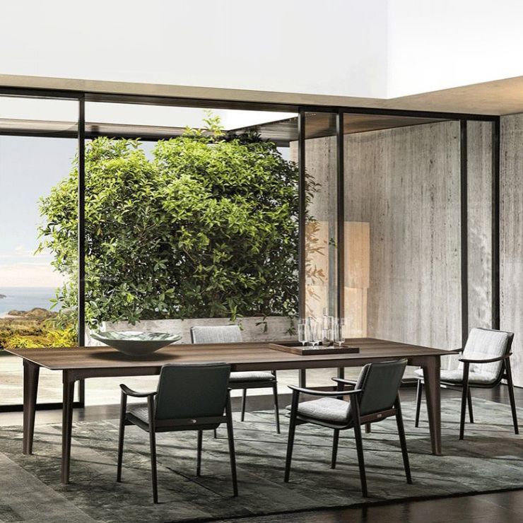 Boho Style Dining Set Solid Wood Rectangular 1/4/6 Pieces Dining Set