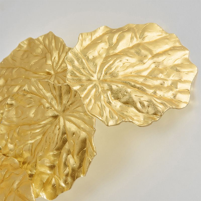 Blattform Flur -Leuchte Leuchte moderne stilvolle Aluminium 4 Lampen dunkle Kaffee/goldene Wandhalterung Licht, 16 "/17" W.