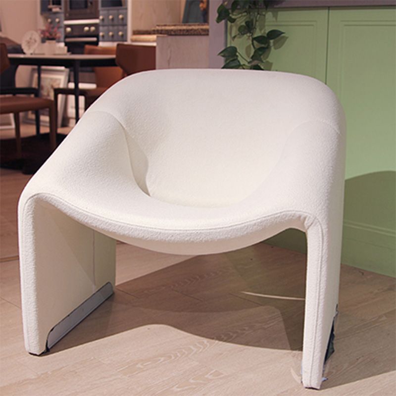 Solid Color Bedroom Solid Wood Frame Arms Included with Fabric Seat Barrel Chair