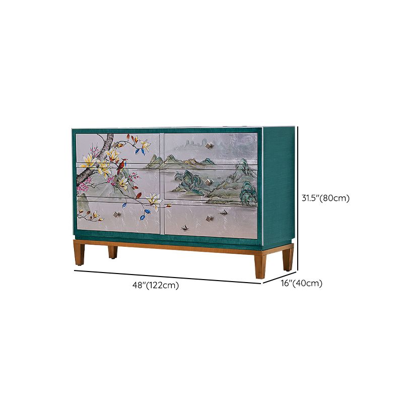 Traditional Solid Wood Storage Chest Horizontal Double Chest