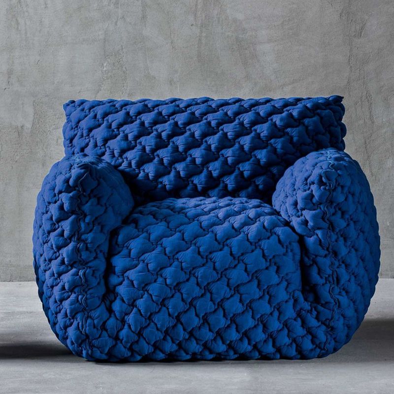 39.3" Wide Contemporary Style Single Sofa Chair Polyester Blend Arm Chair