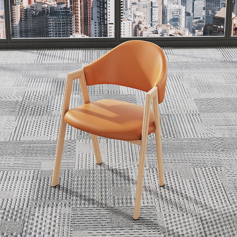Chaise de salle à manger tapissée au fini mat de chaise à dossier ouvert de cuisine contemporaine