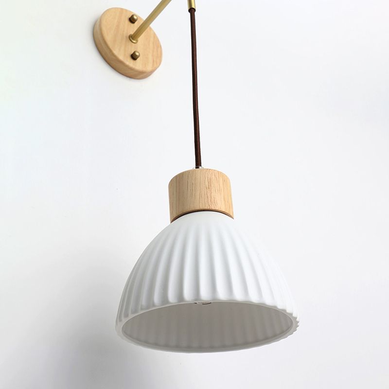 Modern Simple Wall Light Geometry Shape Wall Lamp with Ceramics Shade for Living Room