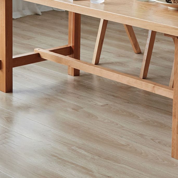 Modern Dining Table Pine Wood Rectangle Table with Trestle Base for Dining Room