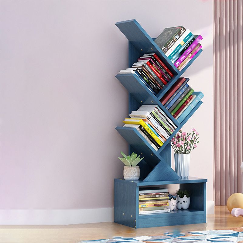 Scandinavian Style Shelf Bookcase Closed Back Bookcase for Office and Home