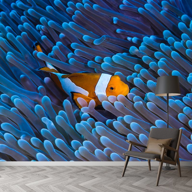 Fancy Wall Mural Clown Fish Patterned Drawing Room Wall Mural