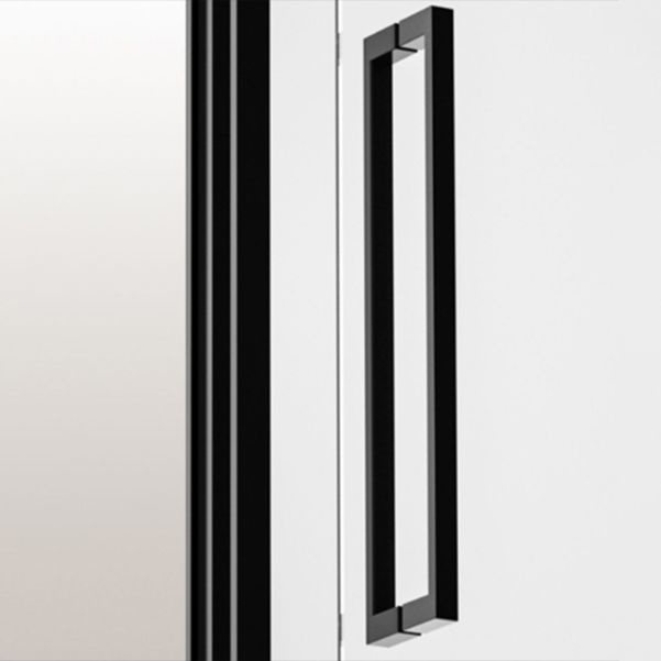 Full Frame One-shaped Tempered Glass Shower Door, Triple Linkage Shower Door