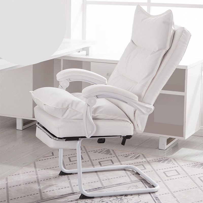 Padded Arms Office Chair Modern Leather No Distressing Ergonomic Desk Chair