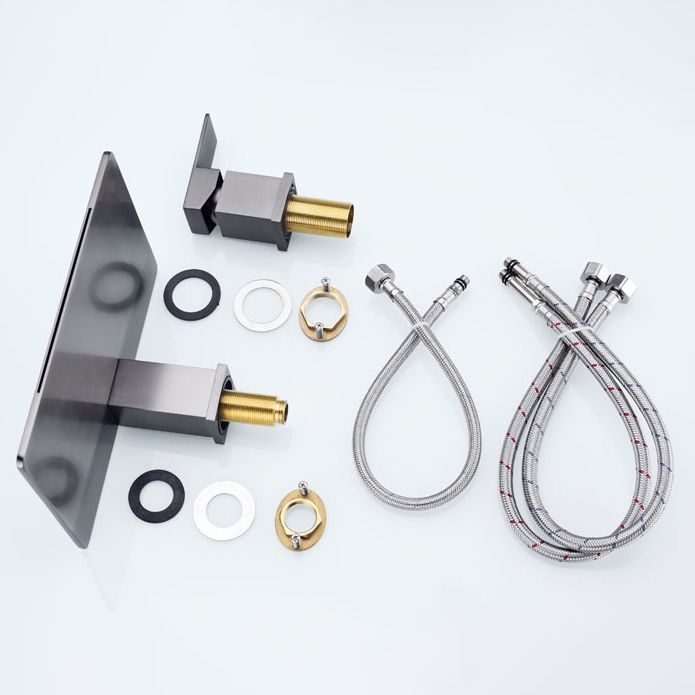 Modern Deck Mounted Metal Freestanding Tub Filler Waterfall Freestanding Faucet