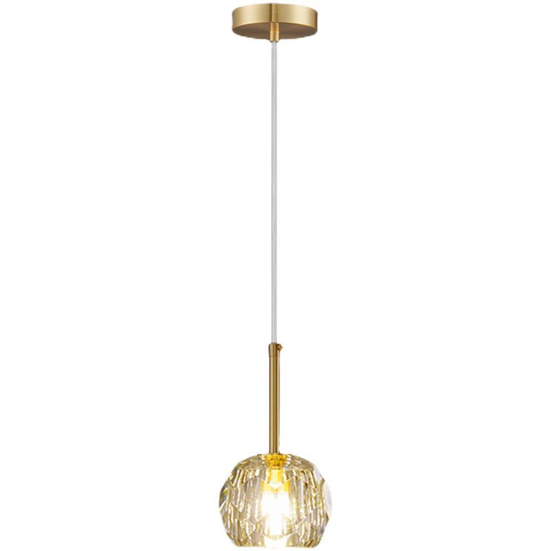 Forme rond Crystal Hanging Light Modern Style Multi Lights Assemblées de luminaires suspendus