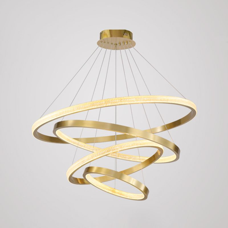 Multi -Layer -runde Schattenhänge hängender moderner Acryl -Anhänger Licht für Esszimmer