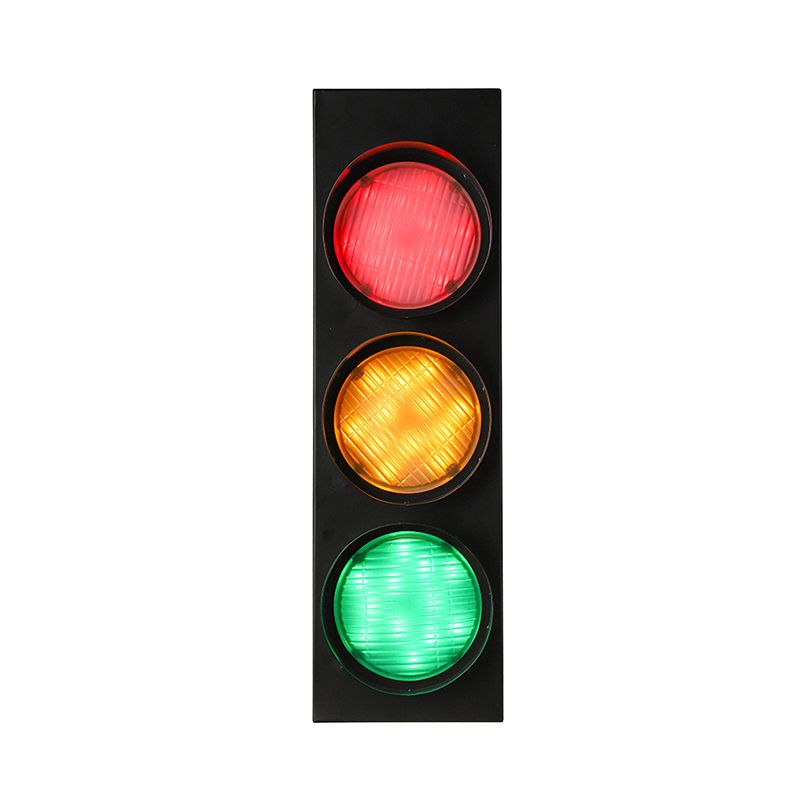 Creative Traffic Light Wall Mount Light 3 Lights Industrial LED Wall Lighting in Black for Bar